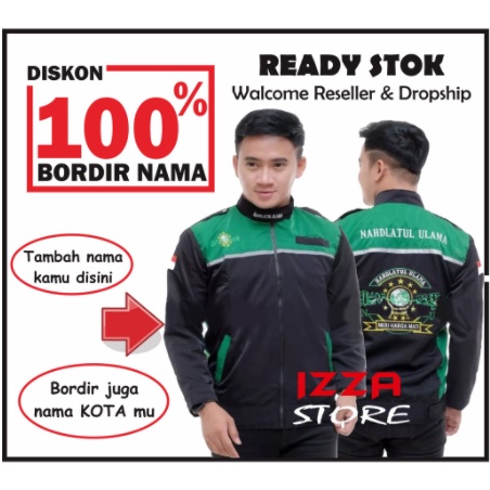 (BISA COD) JAKET NU NAHDLATUL ULAMA TERBARU/JAKET NU HIJAU MURAH/JAKET NAHDLATUL ULAMA TERBARU PR / Jaket NU Nahdlatul Ulama Nahdlotul Ulama (Premium) JAKET MAJLIS + BORDIR NAMA