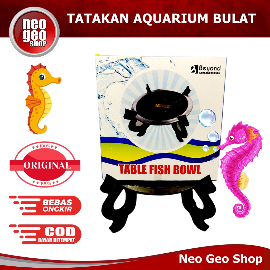 Tatakan Dudukan Meja Aquarium Bulat Table Fish Bowl Plastik