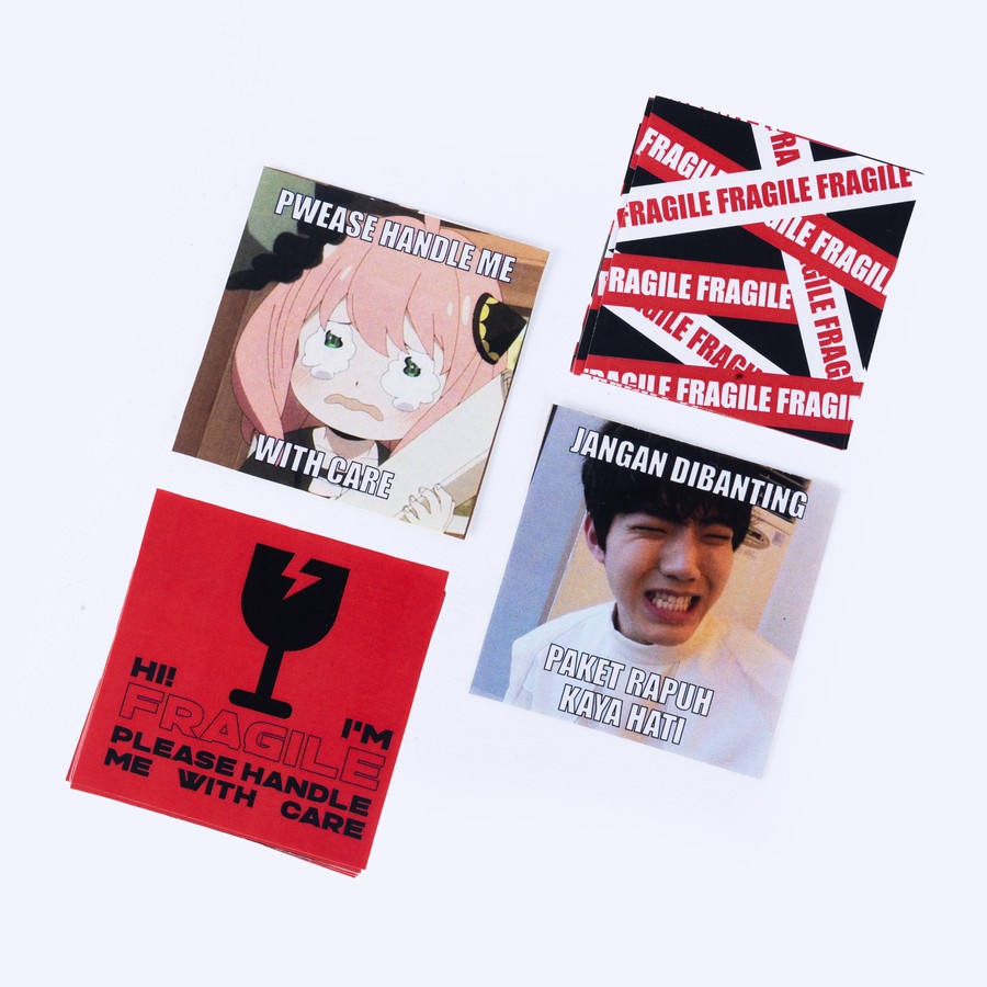 

Label Sticker Fragile Ver.2 | Stiker Pecah Belah - Uk. 5 x 5 cm