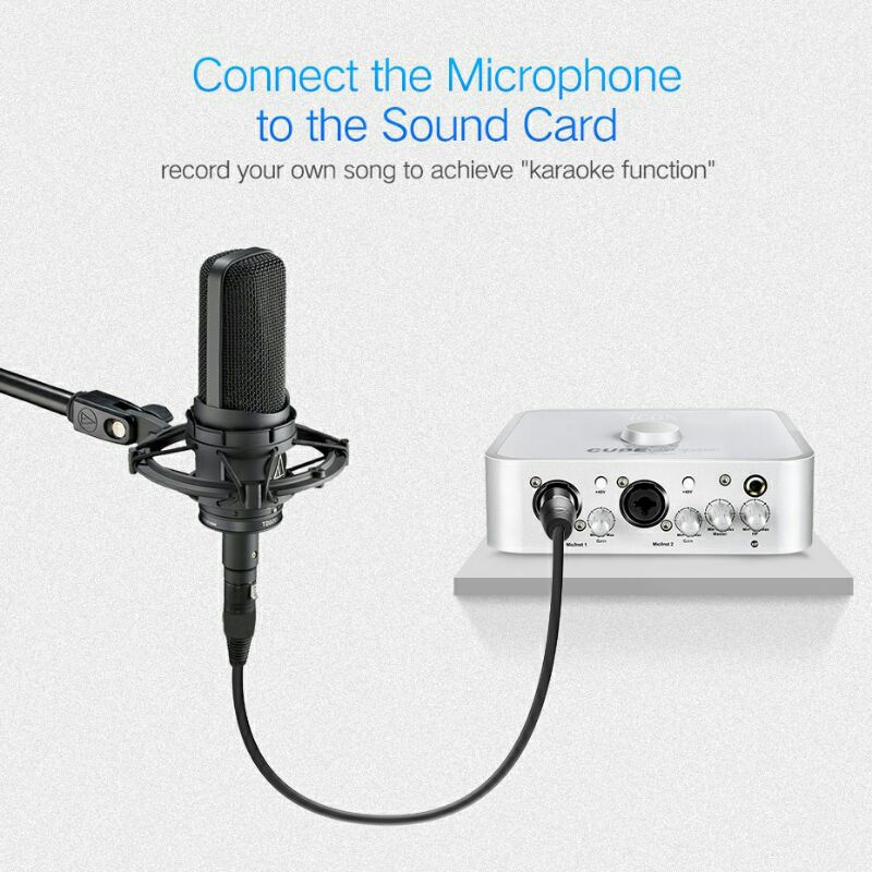 UGREEN Kabel XLR Karaoke Microphone 2 Meter - 20710
