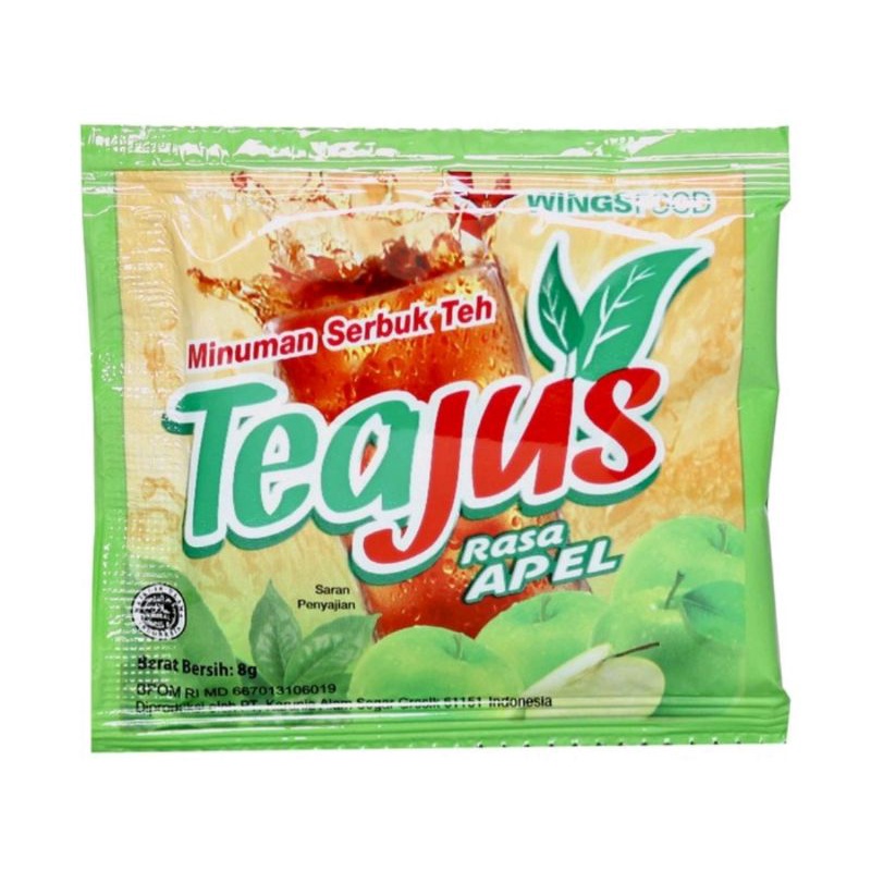 

Teajus Minuman teh Rasa Apel Melati dan Gula Batu Renceng 10 x 8gr