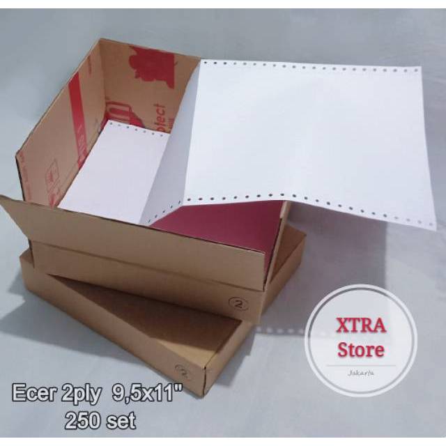 

ECER Kertas continouos form 2ply isi 250set 9.5x11" tanpa pembagian