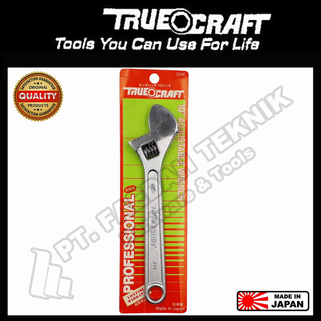 Kunci Inggris / Adjustable Wrench 10 inch 210C Truecraft Made in Japan