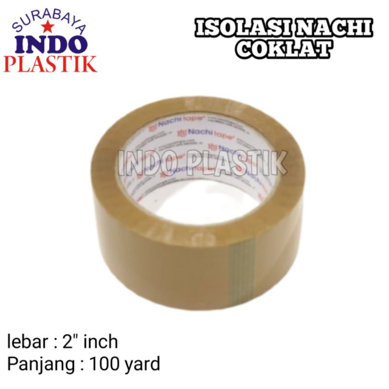 

isolasi selotip lakban coklat lakban nachi asli ori 2" 48 mm 100 yard