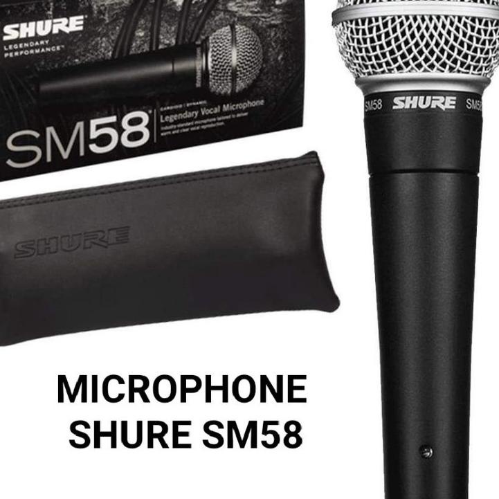 AYO BELI➜ MICROPHONE SHURE SM 58 MIKROFON SHURE SM-58 MIC KABEL SM58 VOCAL DYNAMIC MIK  MICROPHONE S