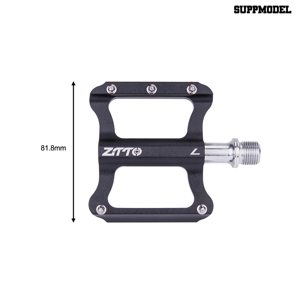 1 Pasang ZTTO Pedal Sepeda Gunung Universal Bahan Aluminum Alloy Warna-Warni