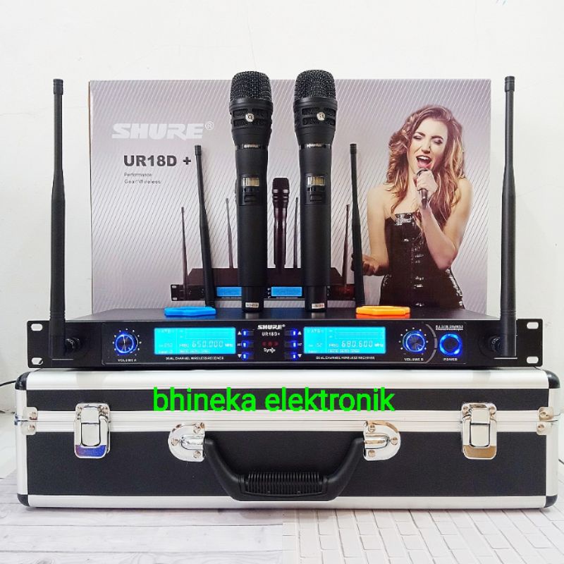 mic wireless shure UR18D+ ur 18 d+ ur 18d+ / AXT500 AXT 500 2 mic handheld