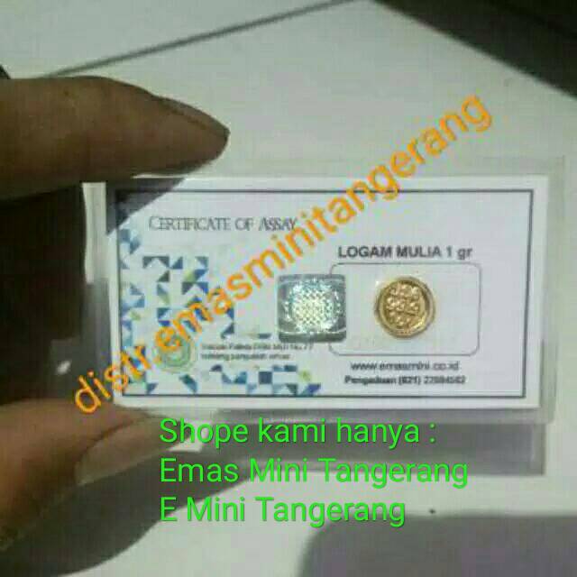 Emas Mini 1gr Logam Mulia Emas Batangan 24k Kwitansi Asli Shopee Indonesia