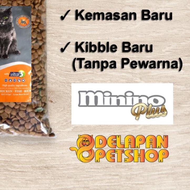 MININO Plus Adult 1 Kg / Dry Food / Makanan Kucing / Super Premium Cat Food