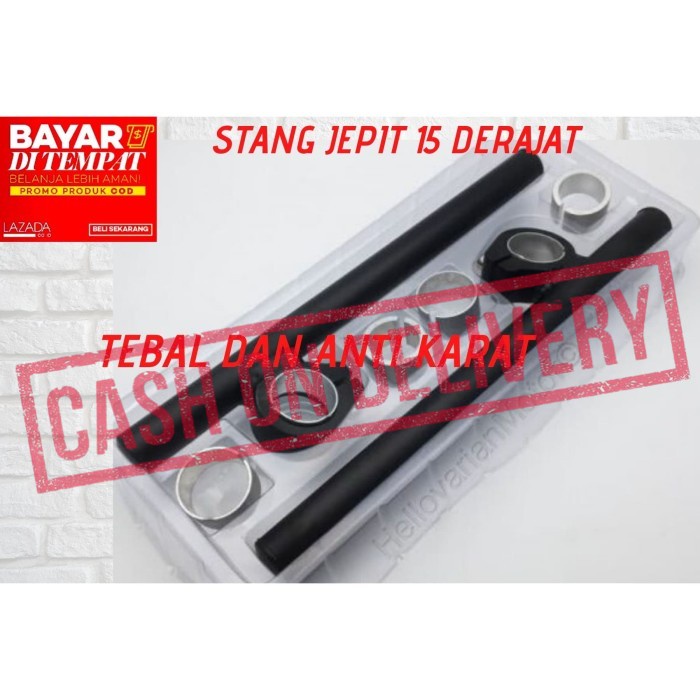 COD Stang Jepit Drag 15 Derajat Clip On R15 Vixion CB150R CBR150R HITAM