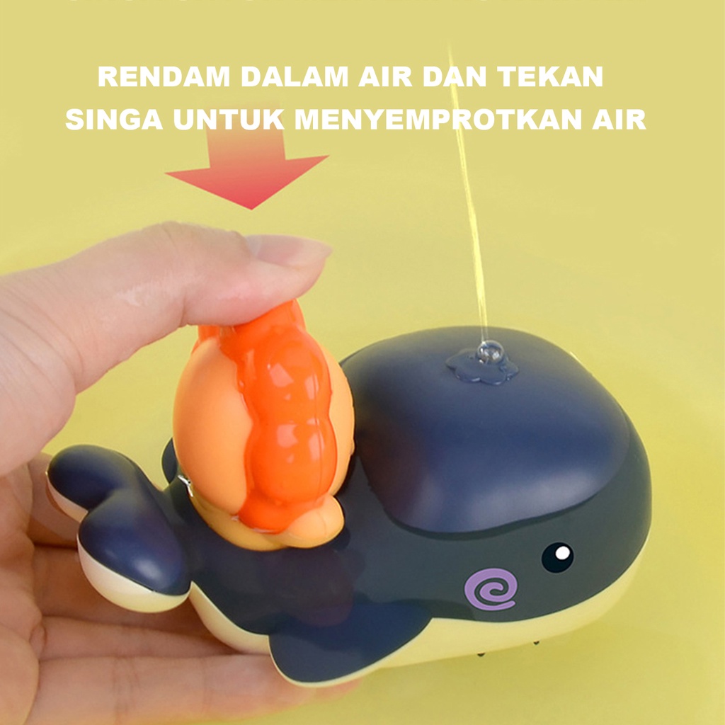 Mainan Mandi Bayi Anak Bergerak Model Berenang Diputar Bath Toys