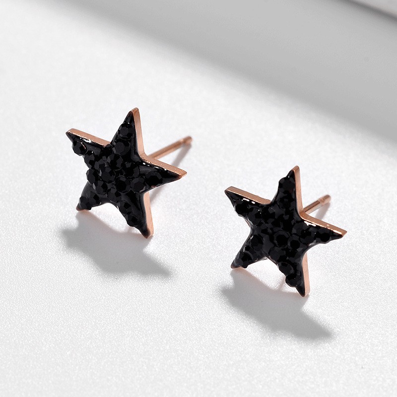 Anting stud bintang Titanium Korea Style Wanita Anti Karat