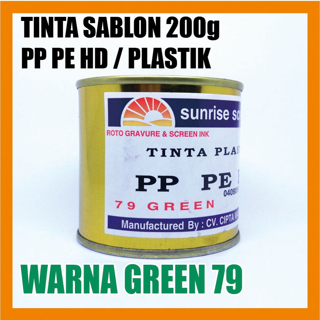

Tinta Sablon Plastik PPHD 79 GREEN 200g