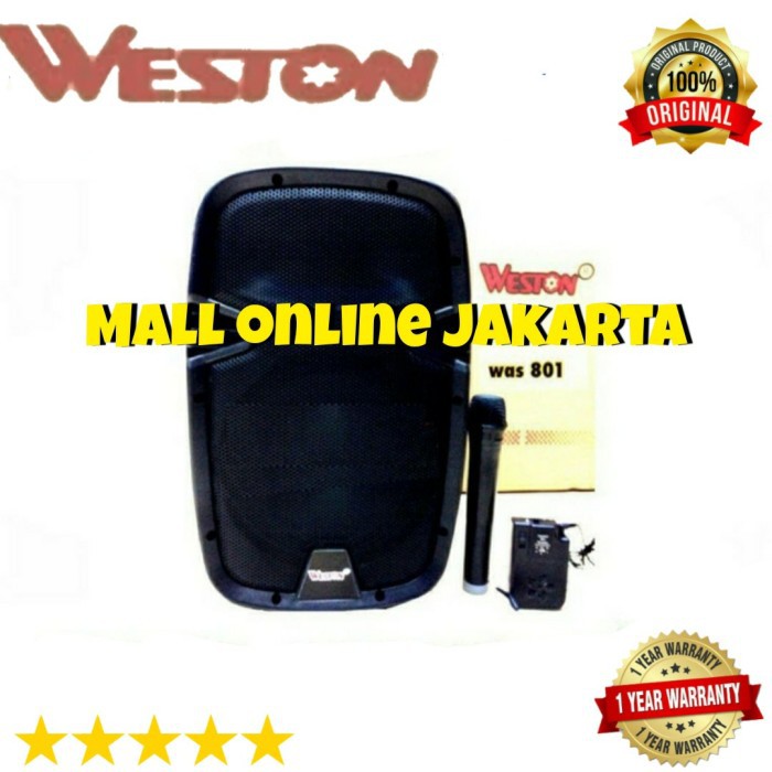 Speaker portable weston 8 inch was 801 original bluetooth meeting