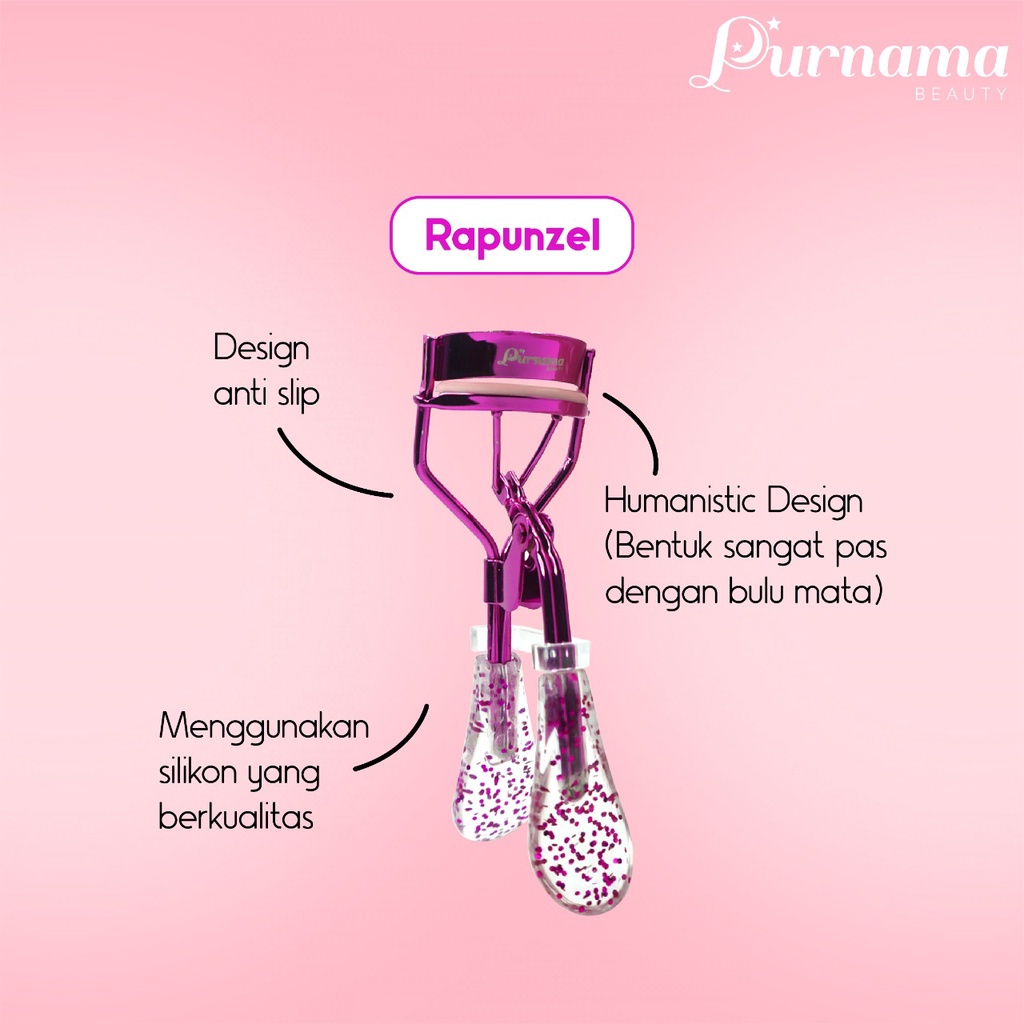 SALE 11.11 Purnama Beauty Glam Eyelash Curler - Jepitan Bulu Mata/ Penjepit Bulu Mata FREE Makeup Sponge