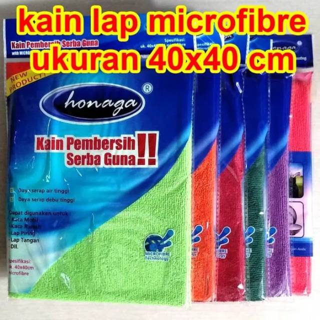 Honaga Lap Microfiber Serbaguna Mobil Dapur