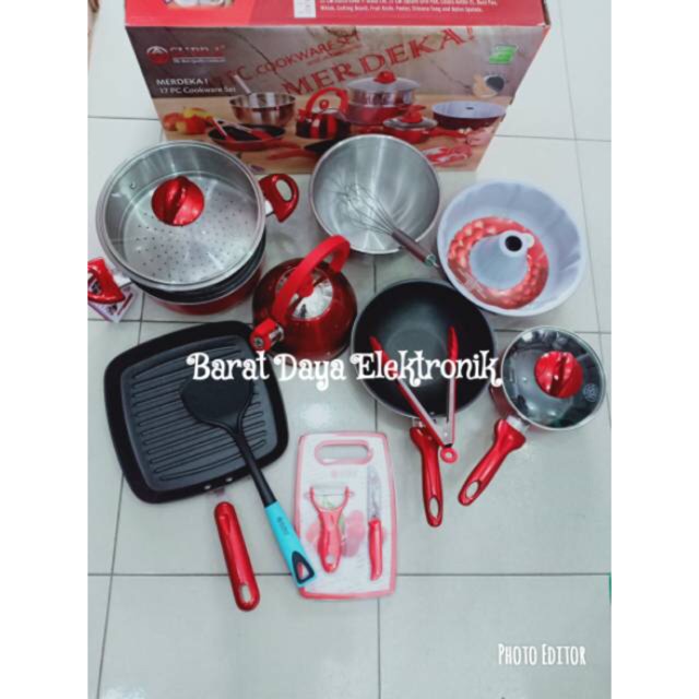 Supra Panci Set 17 Pcs Merdeka Cookware Set Premium