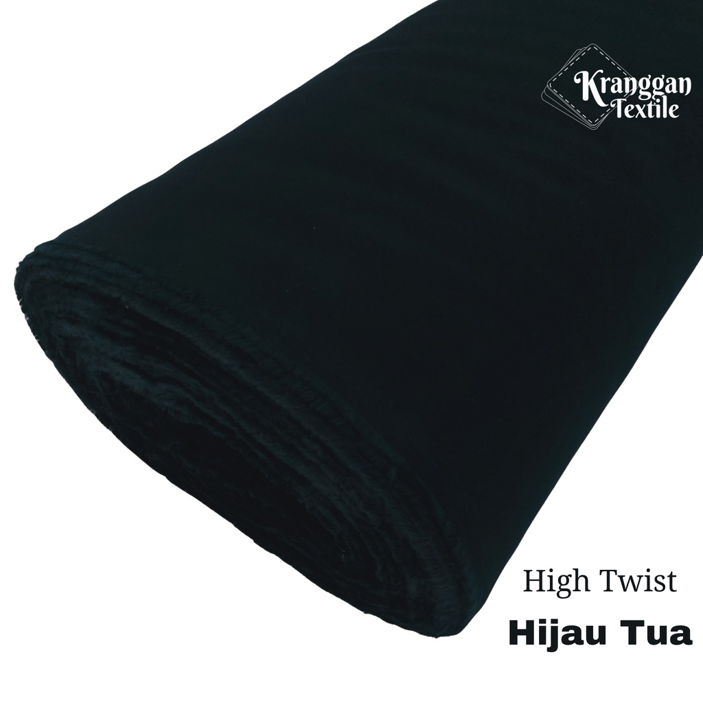 KAIN HIGH TWIST BAHAN CELANA / SAFARI / SERAGAM PNS / JAS BLAZER HIJAU TUA