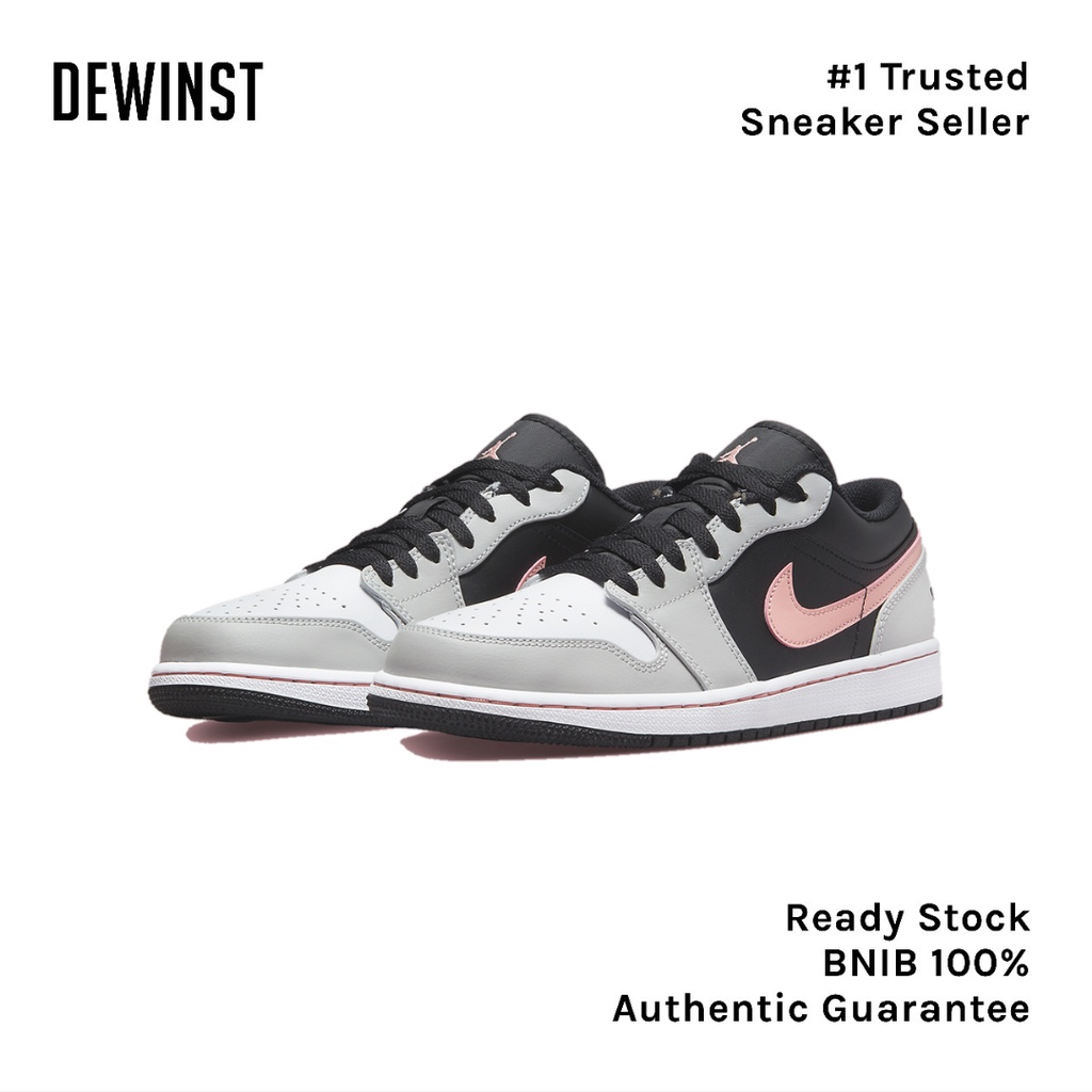 AIR JORDAN 1 LOW 'Black Grey Pink' BNIB RESMI ORIGINAL