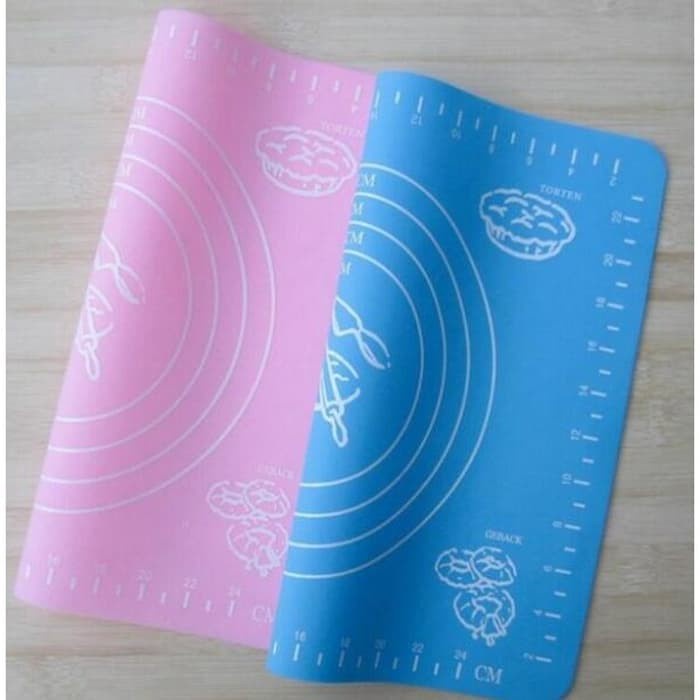 

KUE-PENGHIAS-ALAT- SILMAT ALAS ADONAN SILIKON 29 X 26CM SILICONE MAT DAPUR FONDANT CAKE - MERAH MUDA