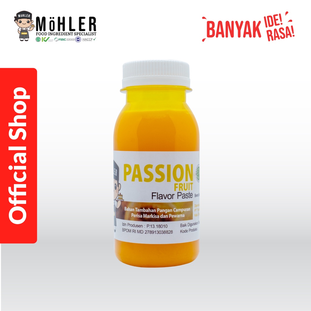 MOHLER Pasta perisa pewarna MARKISA / PASSION FRUIT (KLIK KOMBO HEMAT UNTUK BELI 1 GRATIS 1)