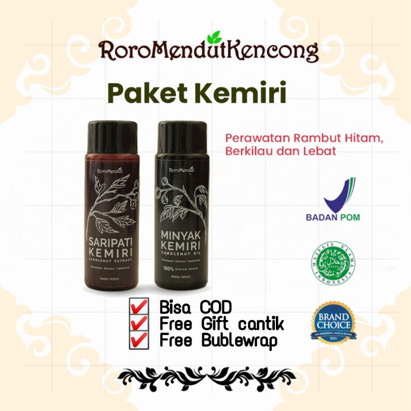 [FREE GIFT] RORO MENDUT MINYAK KEMIRI DAN SARIPATI KEMIRI