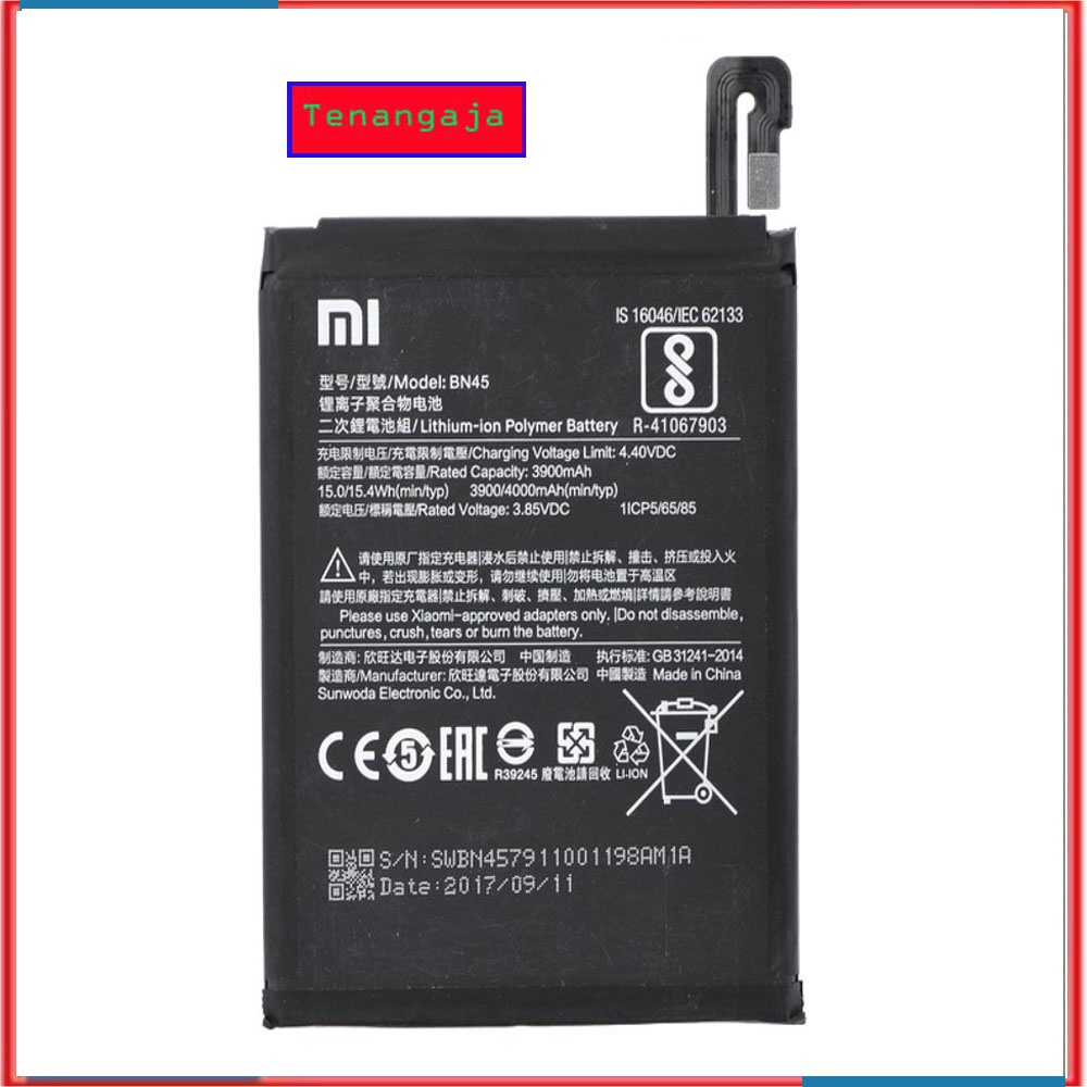 BATU BATERAI XIAOMI BN45 REDMI NOTE 5 PRO BATTERY BATRE