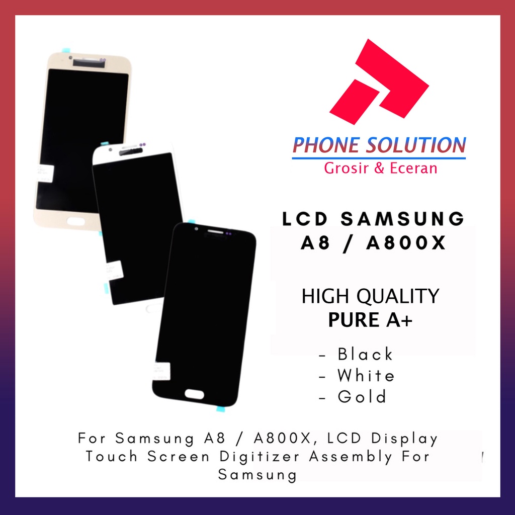 LCD Samsung A8 A800F / LCD Samsung A8 Duos A800X Fullset Touchscreen // Supplier LCD Samsung - Garansi 1 Bulan