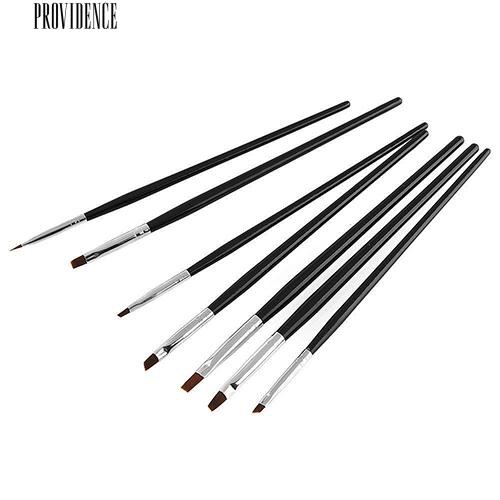 [Bayar Di Tempat] 7 Pcs Acrylic Nail Art Pen Tips UV Builder Gel Lukisan Desain Brush Manicure Set