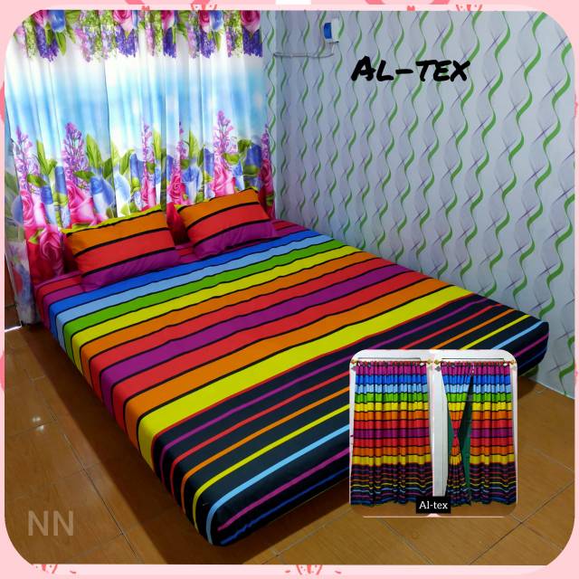 Ready set sprei+gorden Motif Best seller Altex