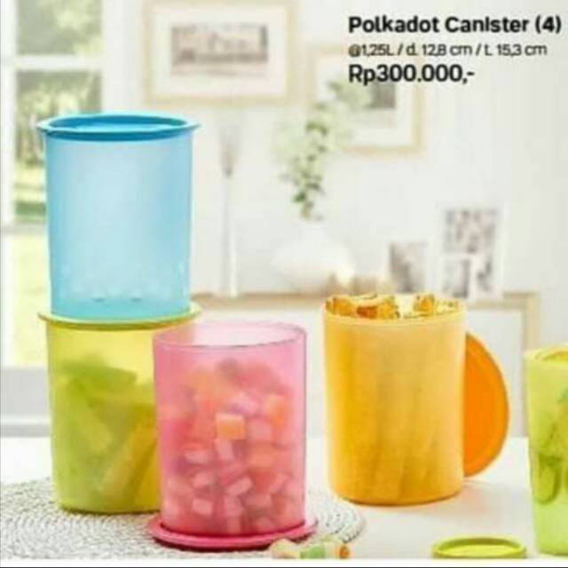Toples Tupperware Polkadot Belajar Mengisi