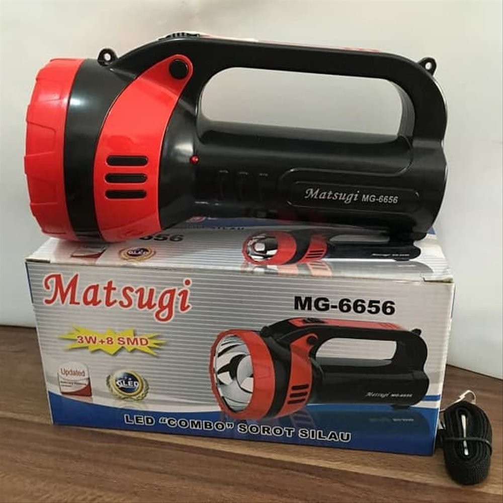 Senter MG-6656 3W 8SMD Emergency Sorot Putih Terang