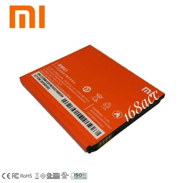 Baterai Batre Xiaomi BM41 BM40 Redmi 1S Battery Xiaomi BM 41 Redmi 1s