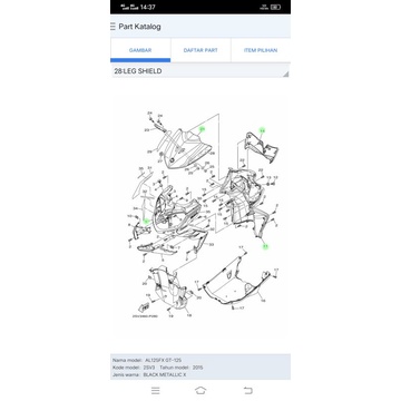 COVER BODY DEPAN + LAMPU DEPAN YAMAHA XEON GT125 GT 125 ORIGINAL
