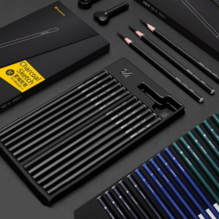 

(kmsc -162) Triple W 12 PCS Charcoal Pencil Art Paint Pensil Arang Gambar Sketsa 944DFZN
