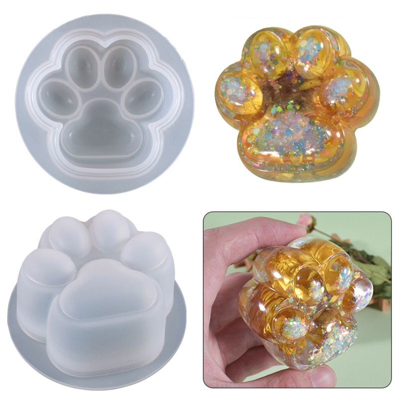 Siy Cetakan Resin Bentuk Telapak Kaki Kucing Bahan Silikon Untuk Kerajinan Tangan Handmade