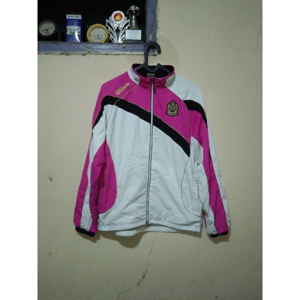 tracktop jacket branded Wilson original jaket sport olahraga wanita cewek