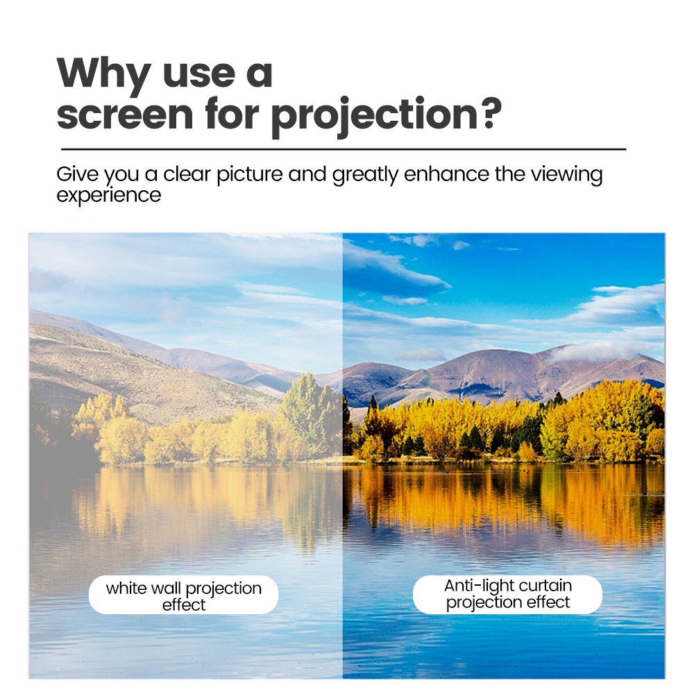 Layar Proyektor 4K HD Anti-light Ambient Screen Curtain Kain Projector