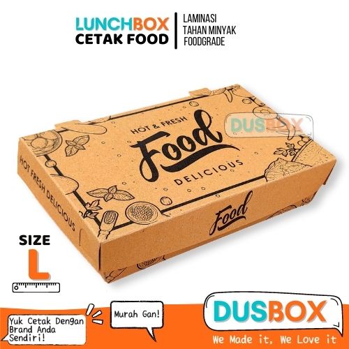 

Lunch Box Paper L Motif / Lunch Box / Dus Box Ayam Geprek / Kemasan Makanan / Dus Nasi / Kemasan Take Away / Kertas Nasi / Lunc Box / Kemasan Makanan Kertas