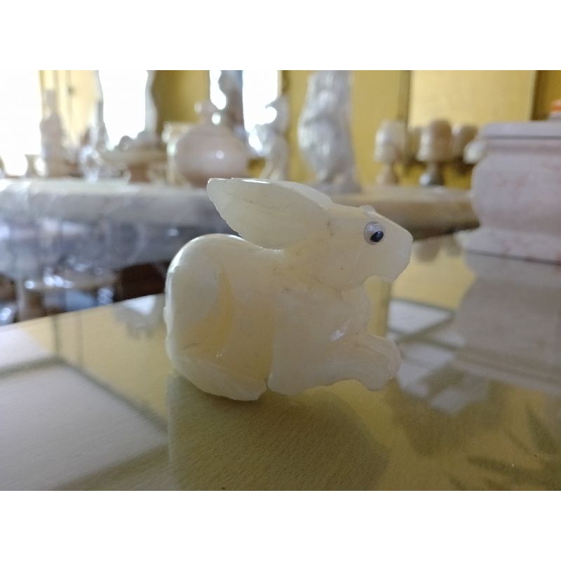 [New] MINIATUR PATUNG HEWAN KELINCI BATU ONYX UNIK UNTUK PAJANGAN DEKORASI FURNITUR DI RUMAH LEMARI 