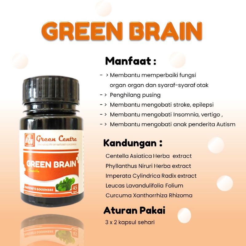 

GREEN BRAIN obat herbal organ-organ Otak obat herbal pusing obat herbal vertigo obat herbal insomnia