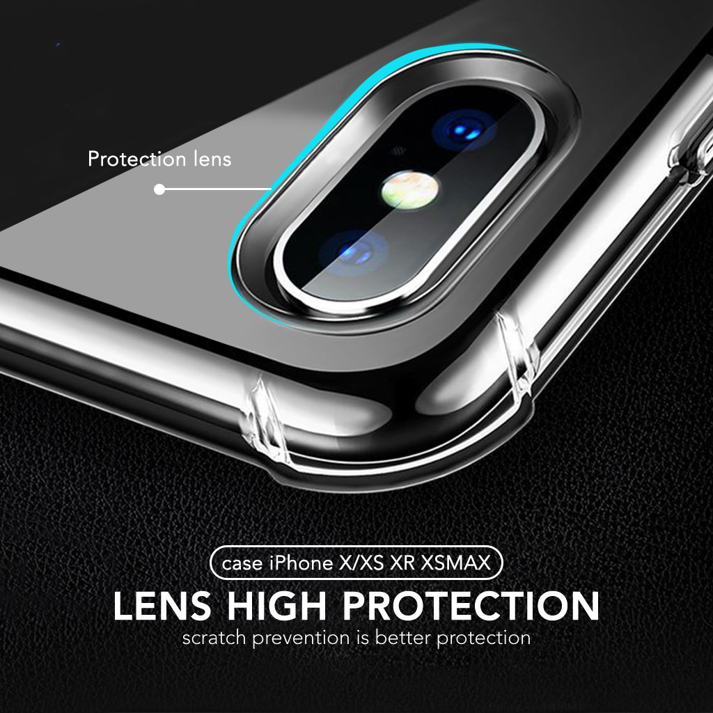 Anti Crack Case iPhone X X Max 11 Pro Max 12 Pro Max dan 13 mini 13 Pro  silicone rubber plastic