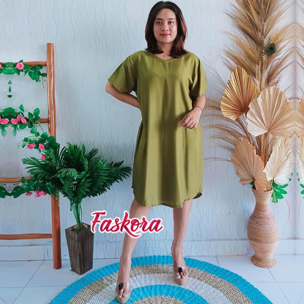 Daster Polos Jumbo Murah / Baju Daster Kekinian Murah Grosir / Baju Tidur Wanita Dewasa Jumbo Polos