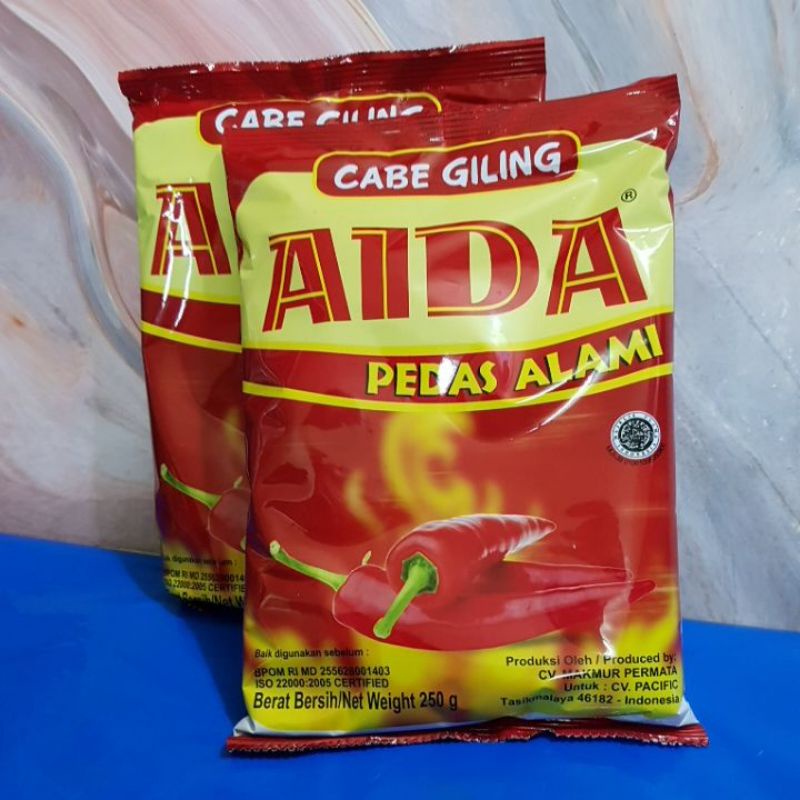 

Cabe Bubuk Aida 250gr / Cabe Giling Pedas Alami