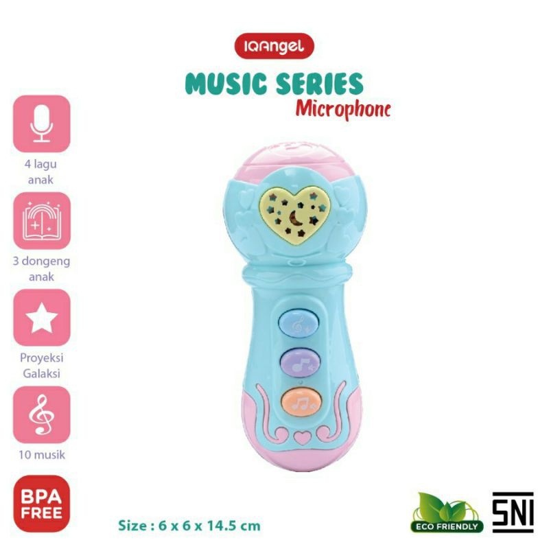 IQ Angel Microphone Toys - Mainan Mic Anak Bayi Mainan Musik Bayi 18M+