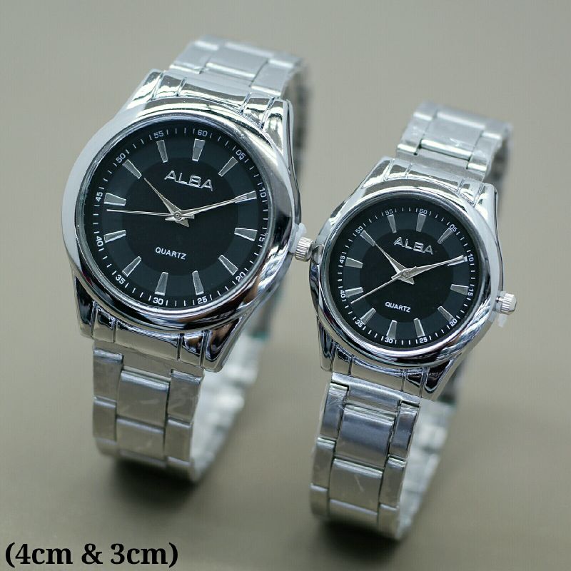 Jam tangan Alba couple jam tangan Alba Rantai stainless silver