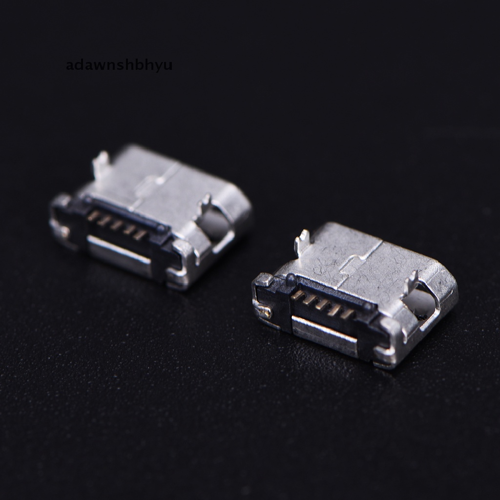 Adawnshbhyu 10pcs Konektor Micro USB 5pin B type Female Untuk Konektor 5pin Charging Socket Hot sale