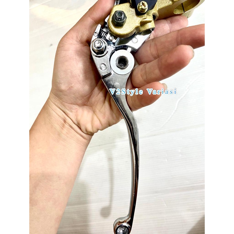 HANDLE MASTER REM KANAN SAMURAI RCS TABUNG BIG SMOKE COPY NISSlN PNP HANDLE PANJANG GOLD CHROME CNC