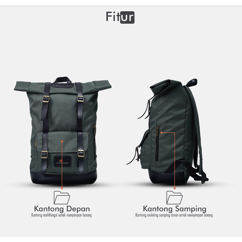 JAM SESSION ARMY |ManNeedMe x URBAN| Tas Ransel Punggung Pria Wanita Tas Backpack ORIGINAL