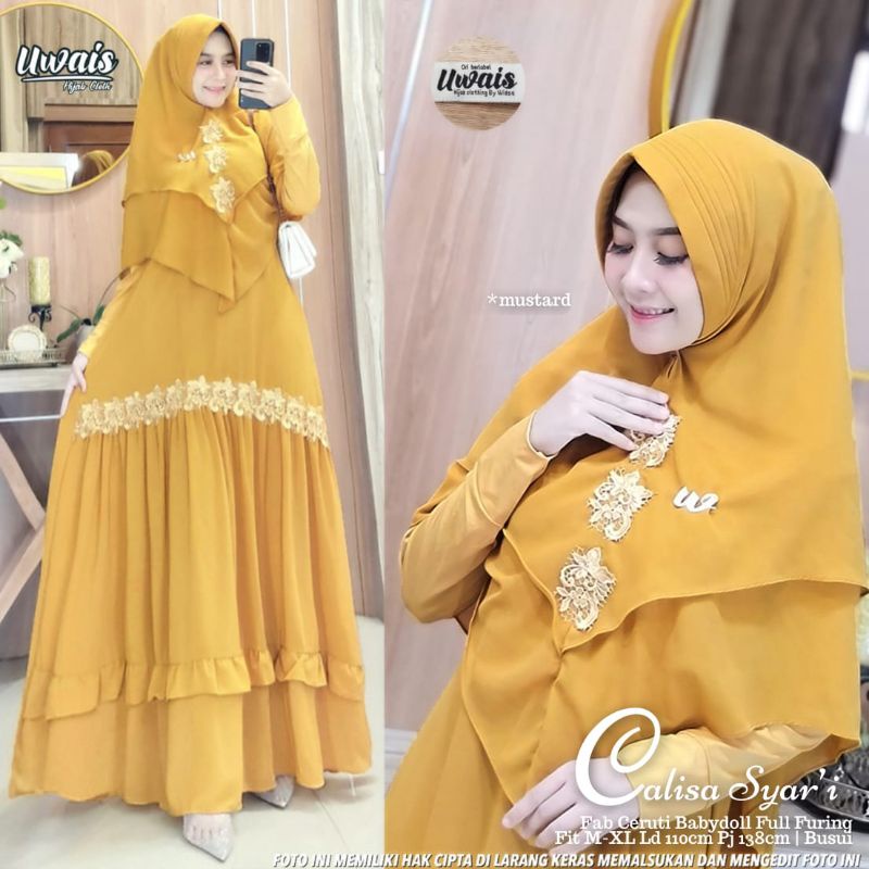CALISA SYARI / GAMIS + KHIMAR ORIGINAL BY UWAIS